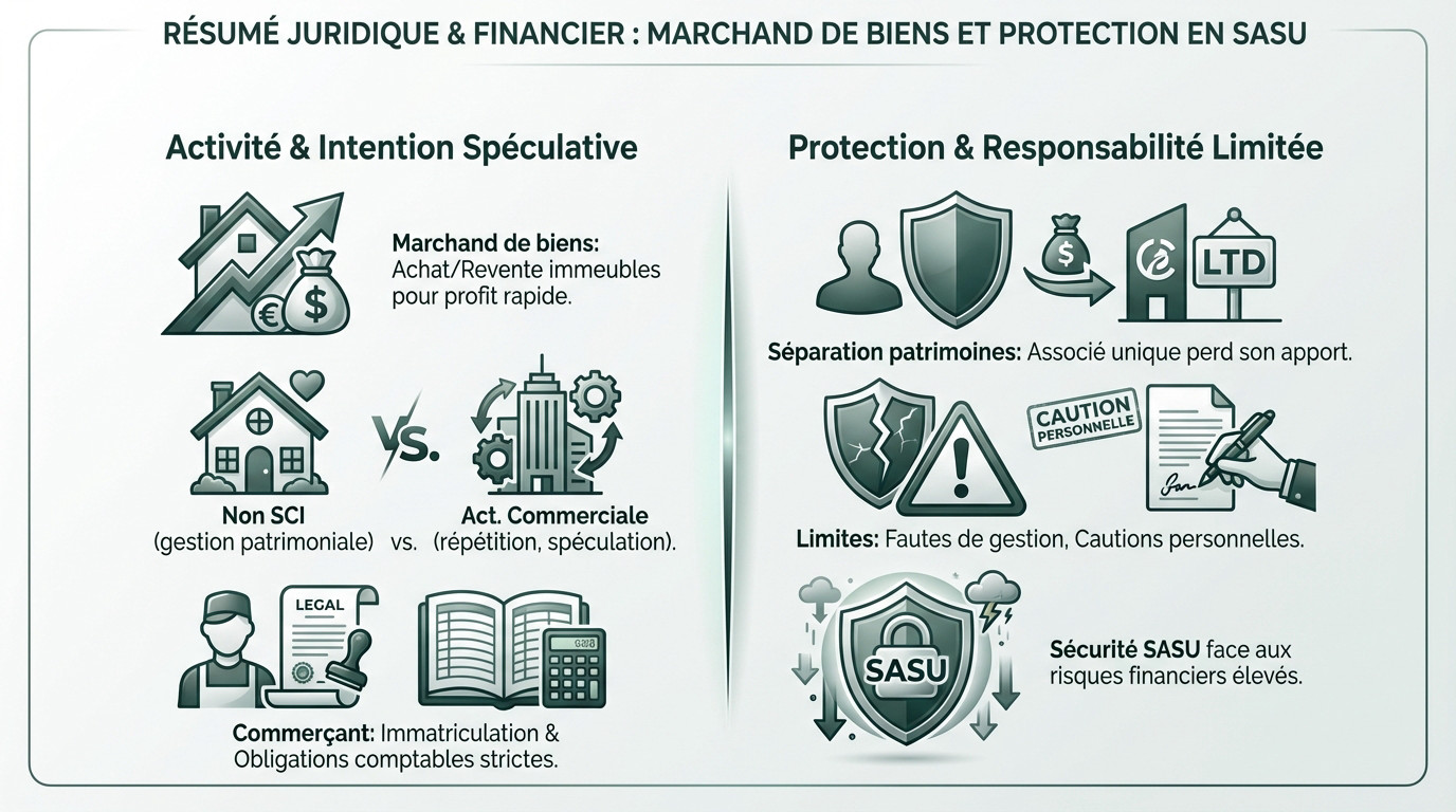 Marchand de biens en SASU et protection du patrimoine